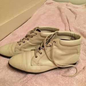 Vintage white booties