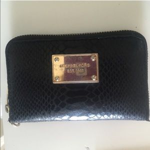 Michael Kors Black Snakeskin Wallet