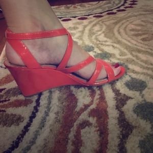 Jcrew orange wedges
