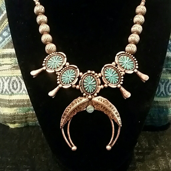 Coppertone Squash Blossom Necklace Set