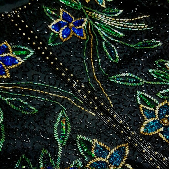 Amazing Vintage Flawless Scala Silk Beaded Jacket - Picture 3 of 4