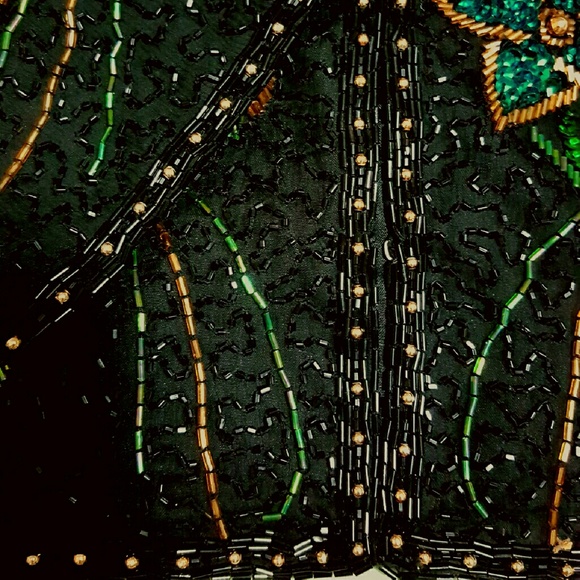 Amazing Vintage Flawless Scala Silk Beaded Jacket - Picture 4 of 4