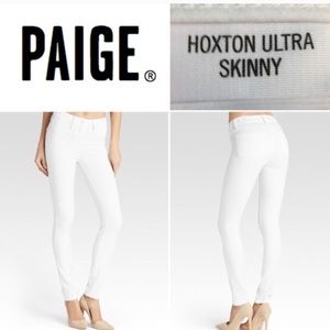 Paige Hoxton White Mist Ultra Skinny - Size 27
