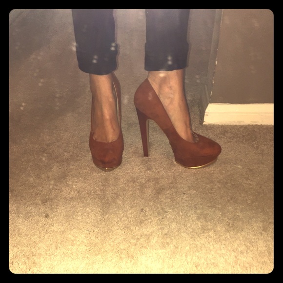 Brown Suede Stiletto Pumps