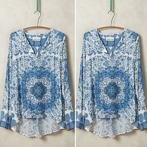 Meadow Grove Peasant Top by Leylie. Size Medium.