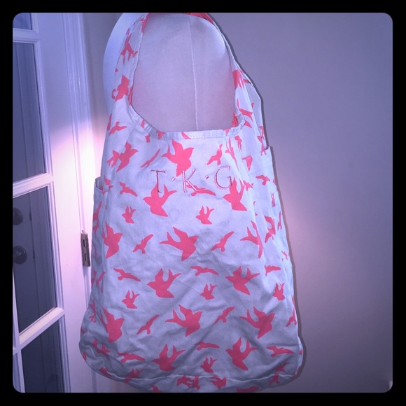 Mossimo Supply Co. Handbags - Large cotton Birds tote by with initials 😘