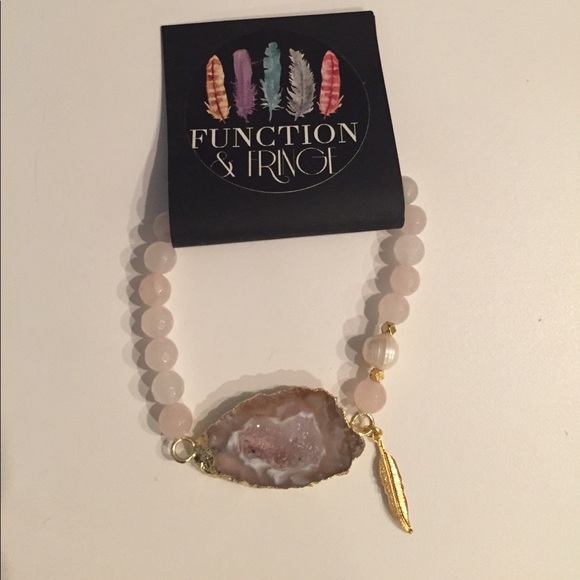 FLASH SALE❤️❤️❤️Rose Quartz and Druzy bracelets - Picture 5 of 5