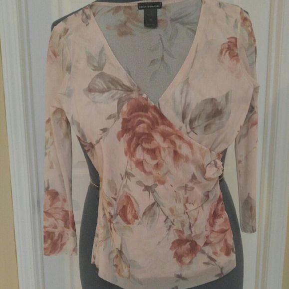 Floral wrap blouse