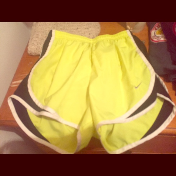 neon yellow Nike shorts size small