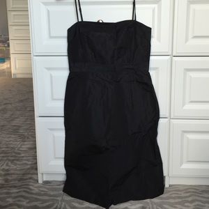 J Crew black silk dress