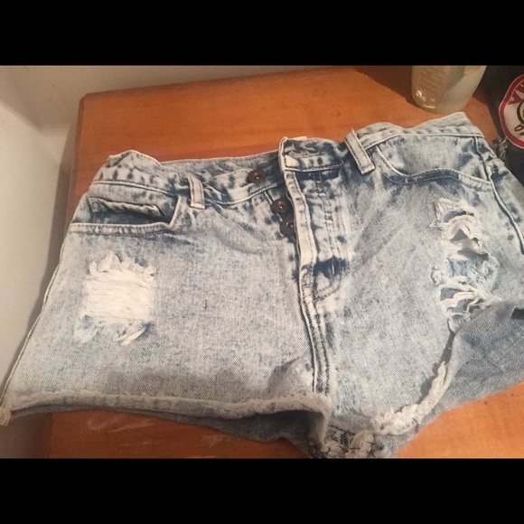 high wasted jean shorts
