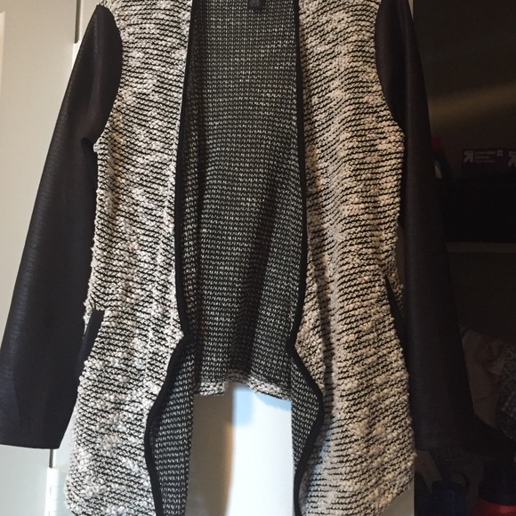 Leather (faux) sweater