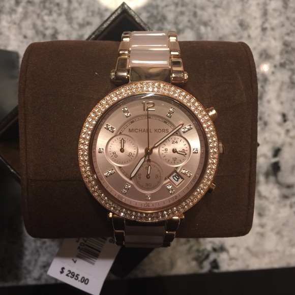 MK Parker Watch Rose Gold and Blush Pink