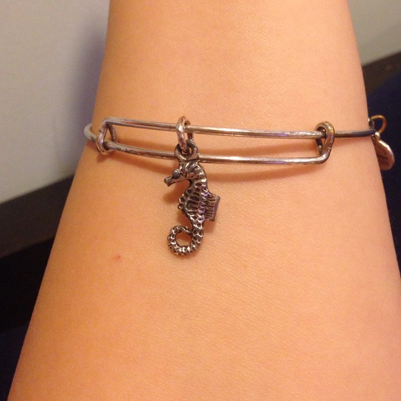 Alex and Ani silver seahorse bangle