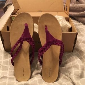 Land's End Braided Thong sandals