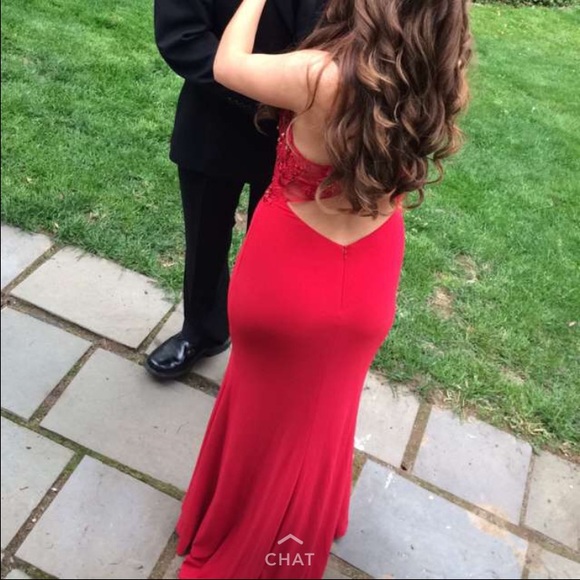 Royal red prom dress