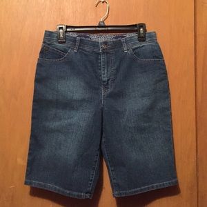 Long denim shorts