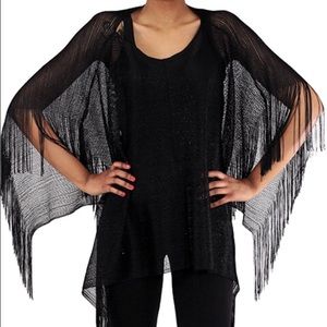 Accessories - Black Sheer Poncho Coverup Accessories - Black Sheer Poncho Coverup
