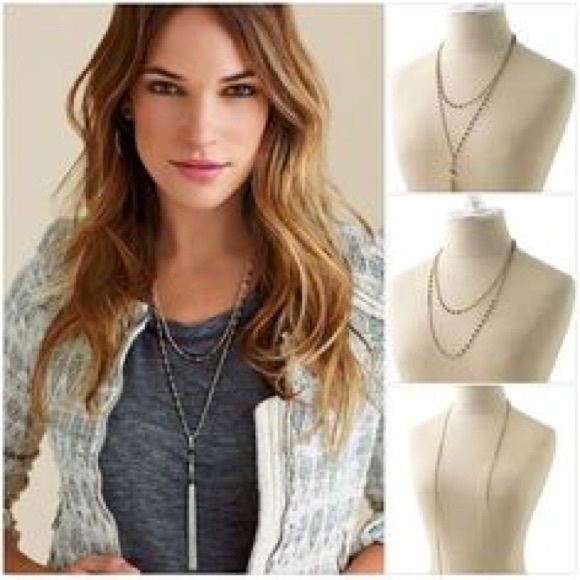Stella and Dot Gitane tassel rosary necklace