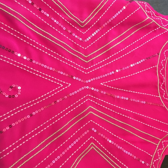 Hot Pink Sequin Maineblu M Tank - Picture 2 of 3