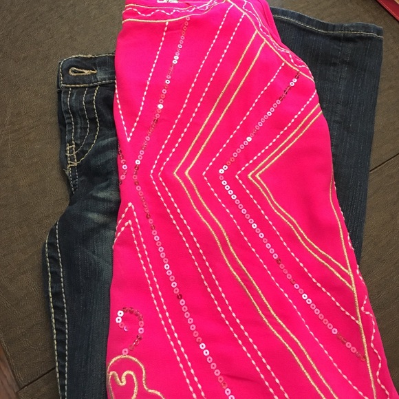 Hot Pink Sequin Maineblu M Tank - Picture 3 of 3