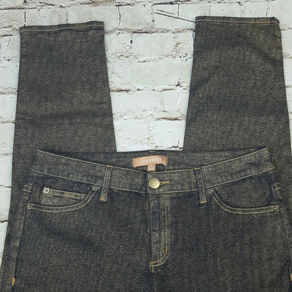 Ellen Tracy Denim - ELLEN TRACY Metallic Gold Skinny