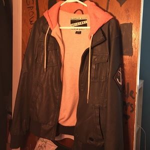 Glamour Kills Grey and Pink leather jacket