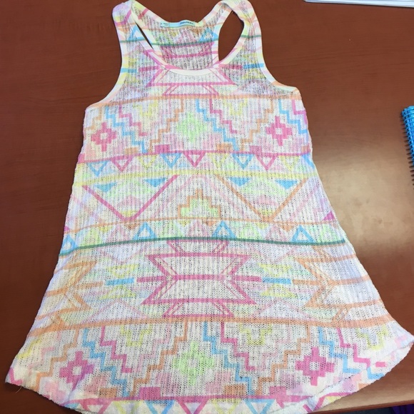 Woven Aztec tank top