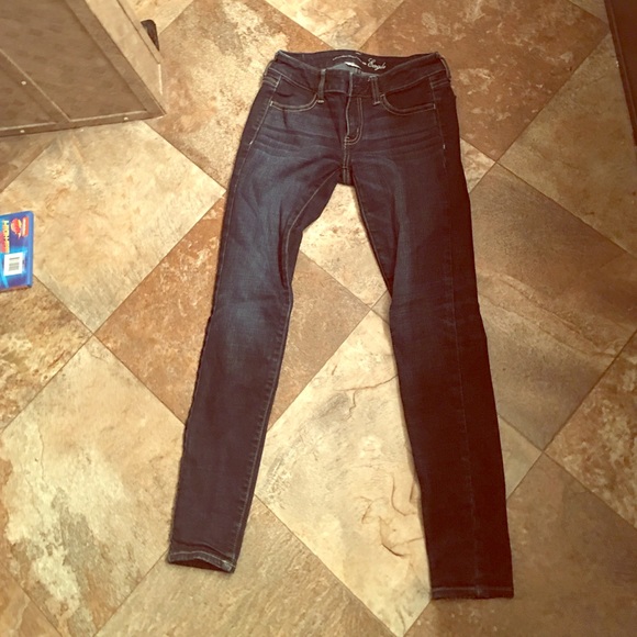 Dark wash skinny jeans