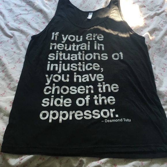 American Apparel Tops - Desmond Tutu quote tank