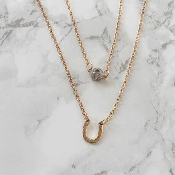 HPGood Luck Horseshoe Necklace - Picture 2 of 2