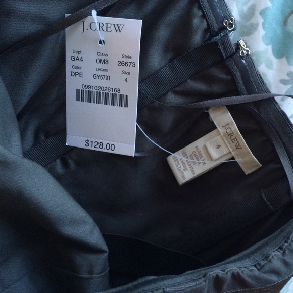 JCrew dark gray strapless dress - Picture 3 of 4