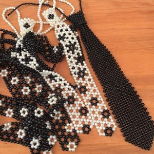 Beaded neck ties