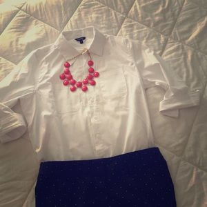 Classic white button up shirt