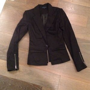 Black zippered blazer