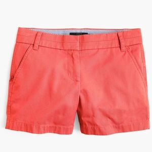 J. Crew coral chino shorts
