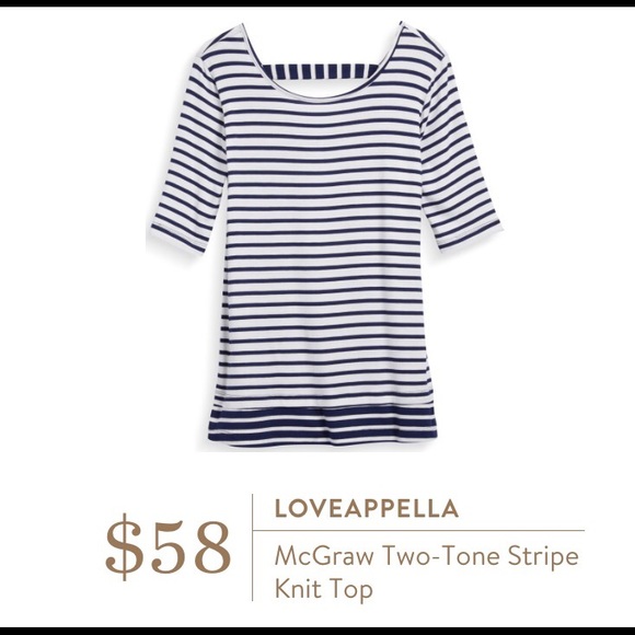 NWT Loveappella McGraw knit top