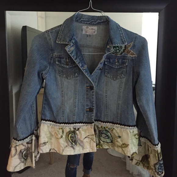 Bohemian Custom jean jacket XS