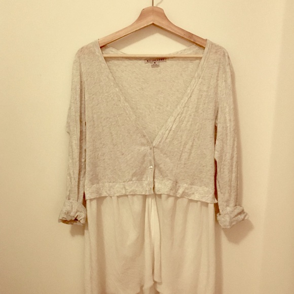 ANTHROPOLOGIE cotton/silk cardigan