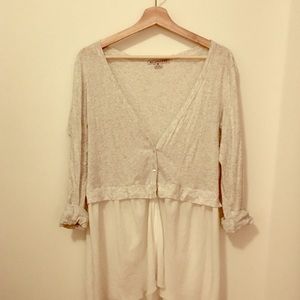 ANTHROPOLOGIE cotton/silk cardigan