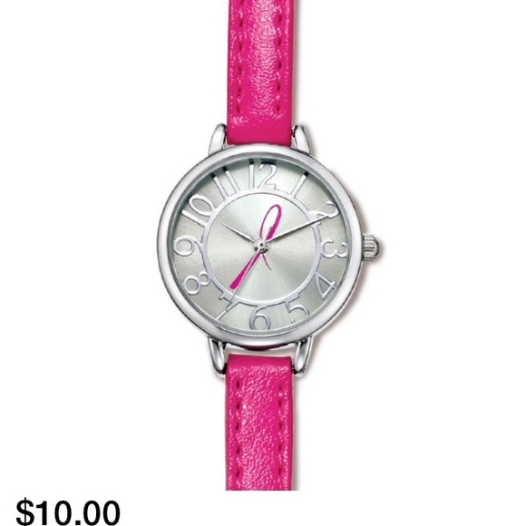 Breast Cancer Crusade Skinny Strap Watch