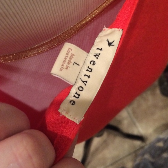 $45 Forever 21 Sz l sexy coral dress tunic - Picture 4 of 4