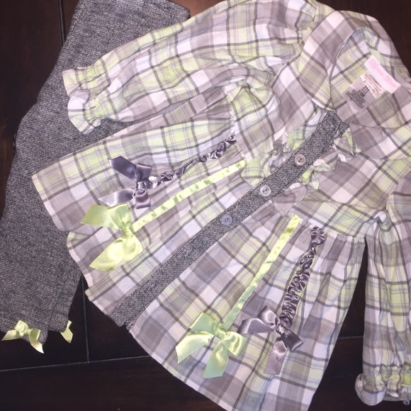 Bonnie Baby Other - Size 18 Months flannel with sweat pant leggings!💚