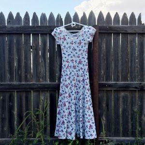 Vintage Button Down Floral Maxi Dress