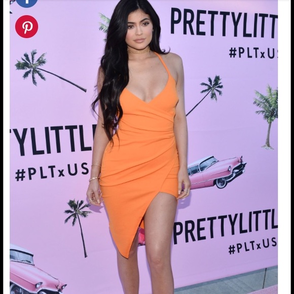 Orange wrap dress - Kylie Jenner - new with tags