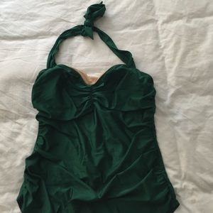 Esther Williams Green Retro Halter One Piece