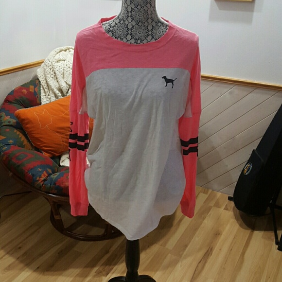 VS PINK open back long sleeve T