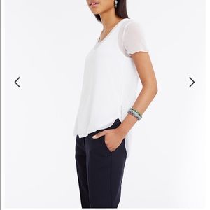 Free Shipping👠NWOT Ann Taylor Chiffon Overlay Tee
