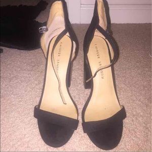 Chinese Laundry Black Suede heels
