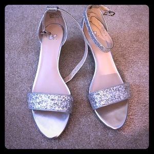 BP silver glitter wedges✨❤️🌟
